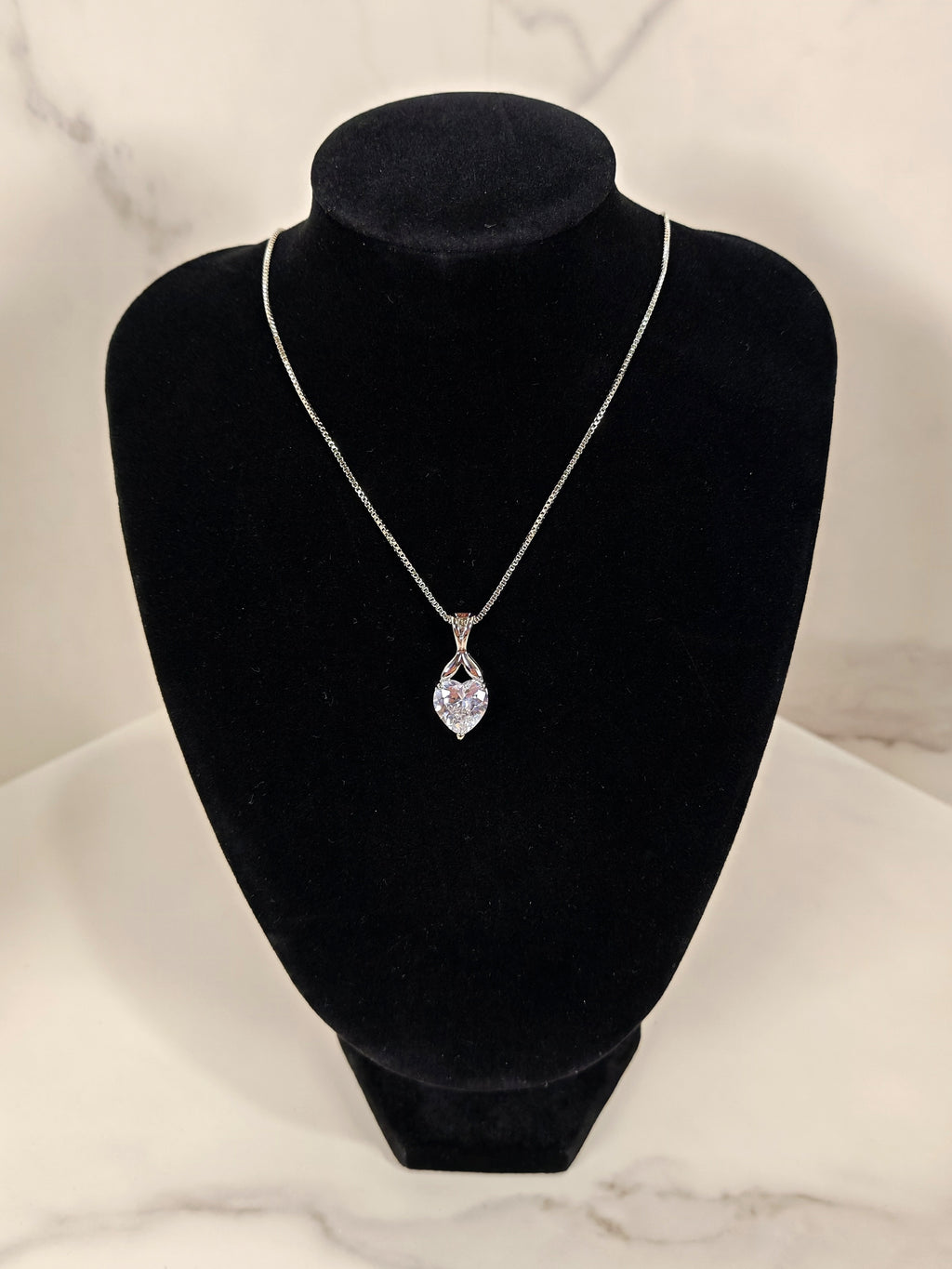 Collana Luce del Cuore con Pendente Zircone Brillante