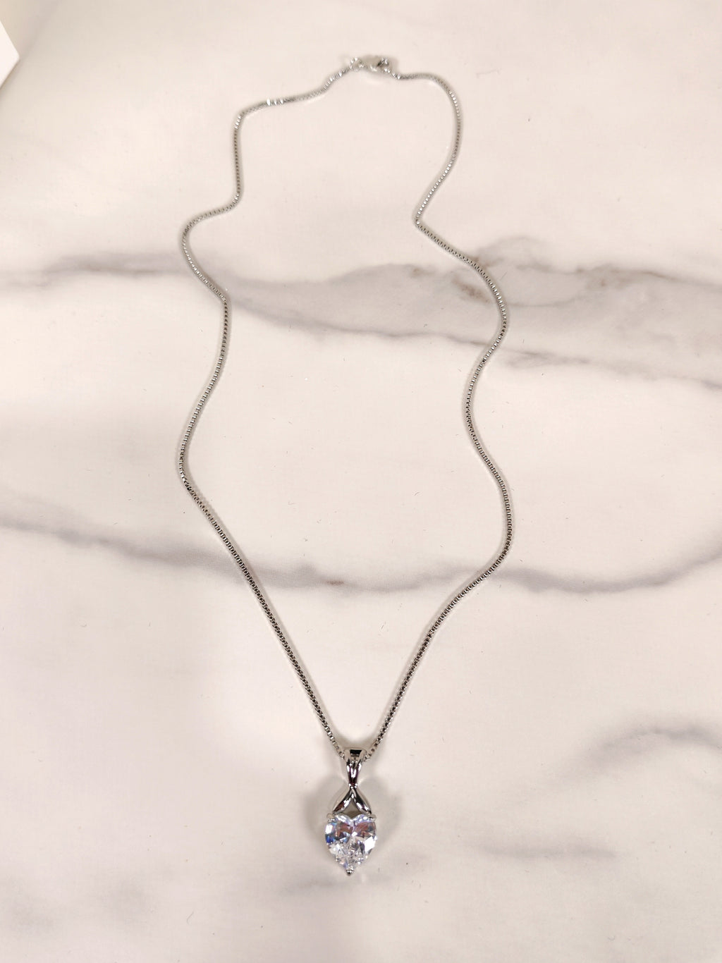 Collana Luce del Cuore con Pendente Zircone Brillante