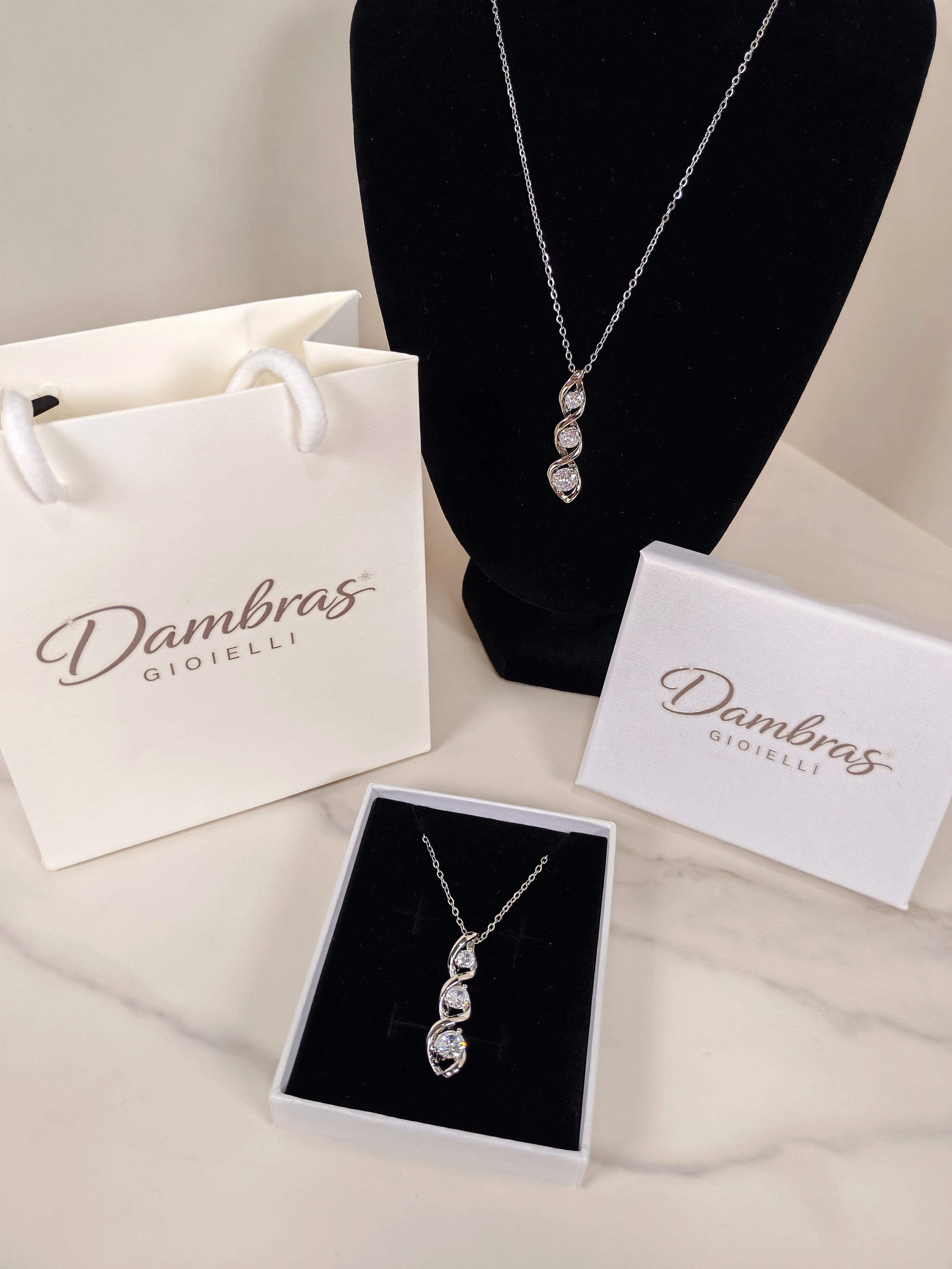 Collana Luce di Stelle con Triplo Zircone Brillante