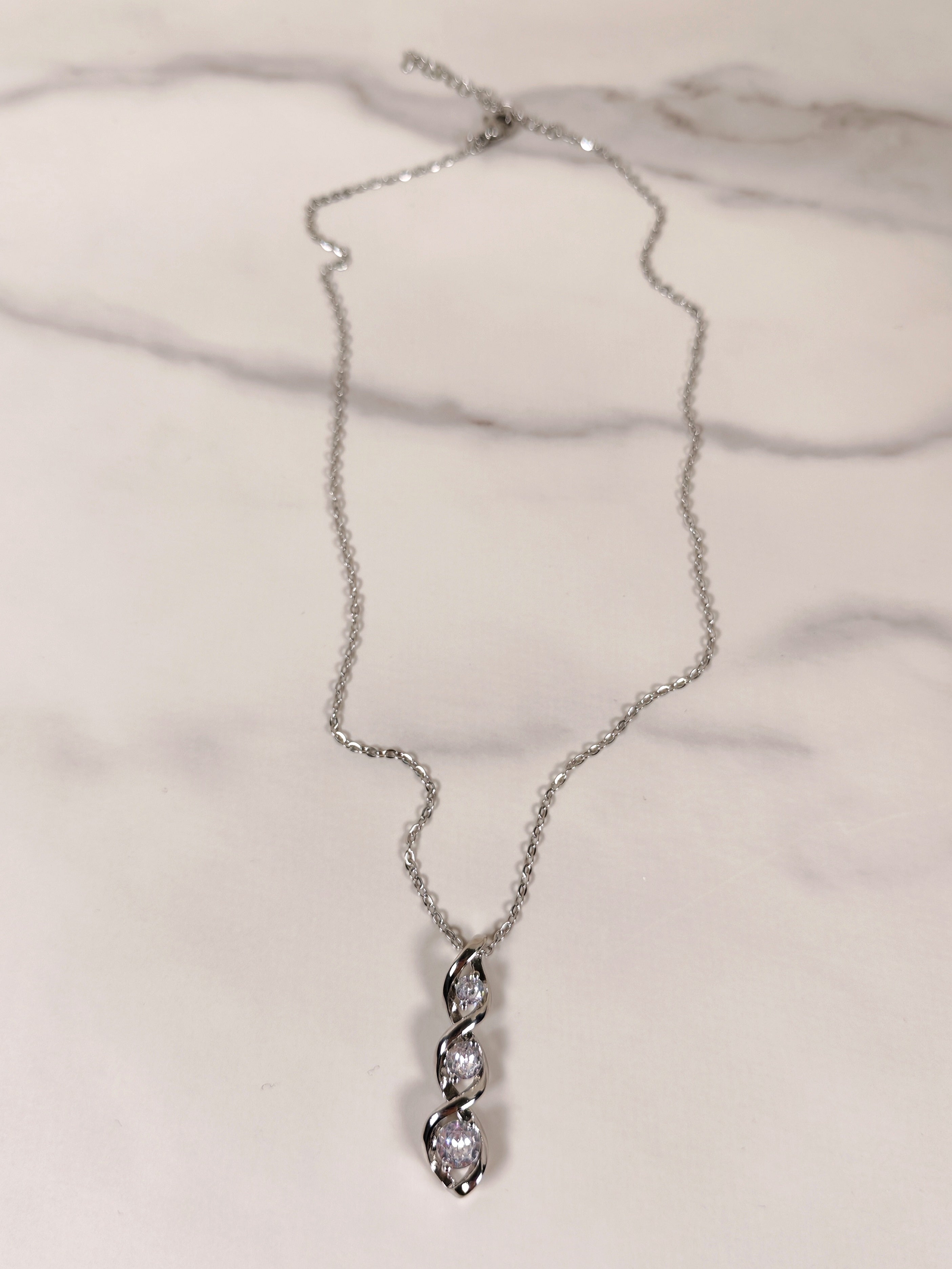 Collana Luce di Stelle con Triplo Zircone Brillante