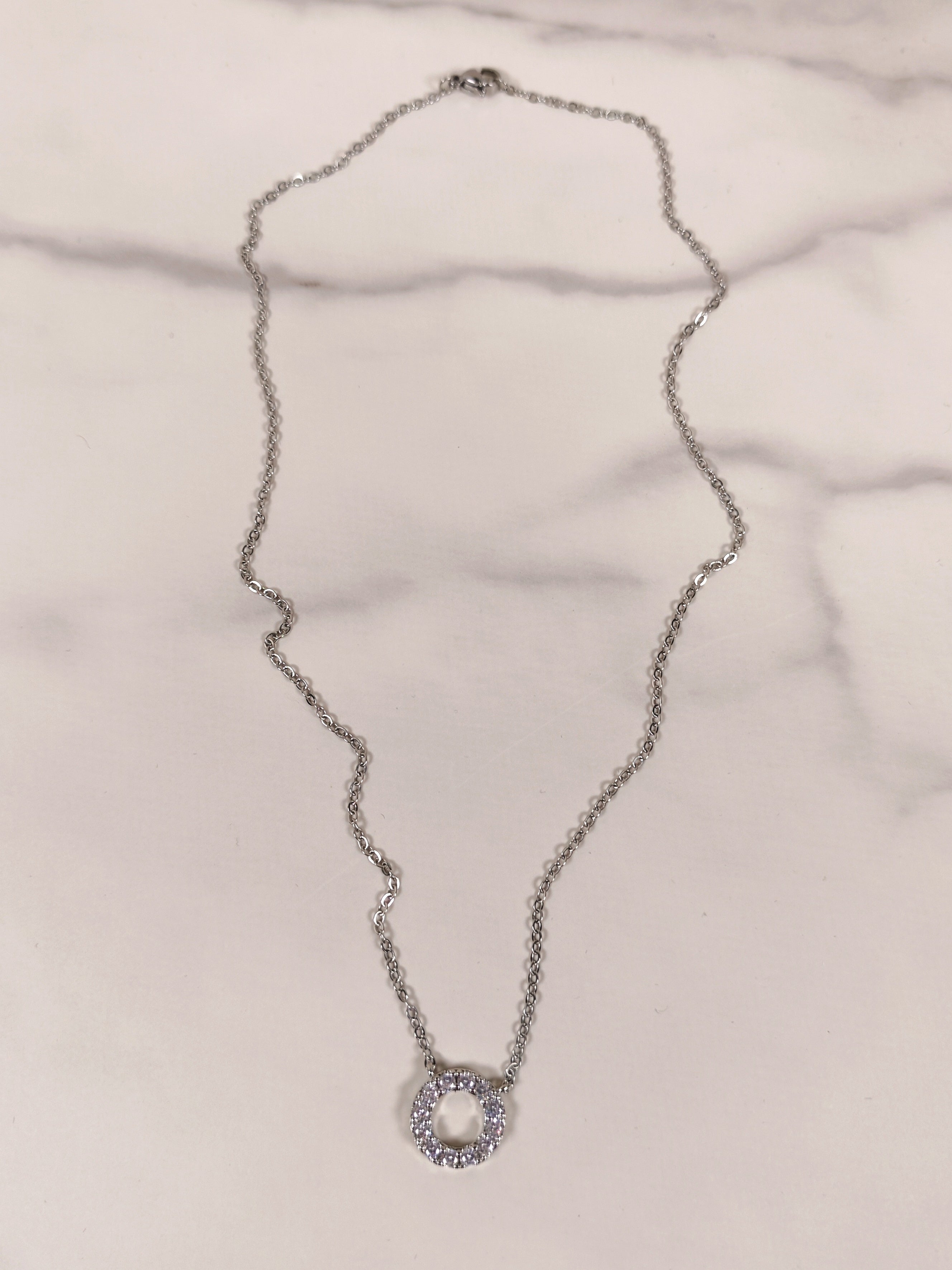 Collana Cerchio Luminoso con Zirconi - Collezione Dambras