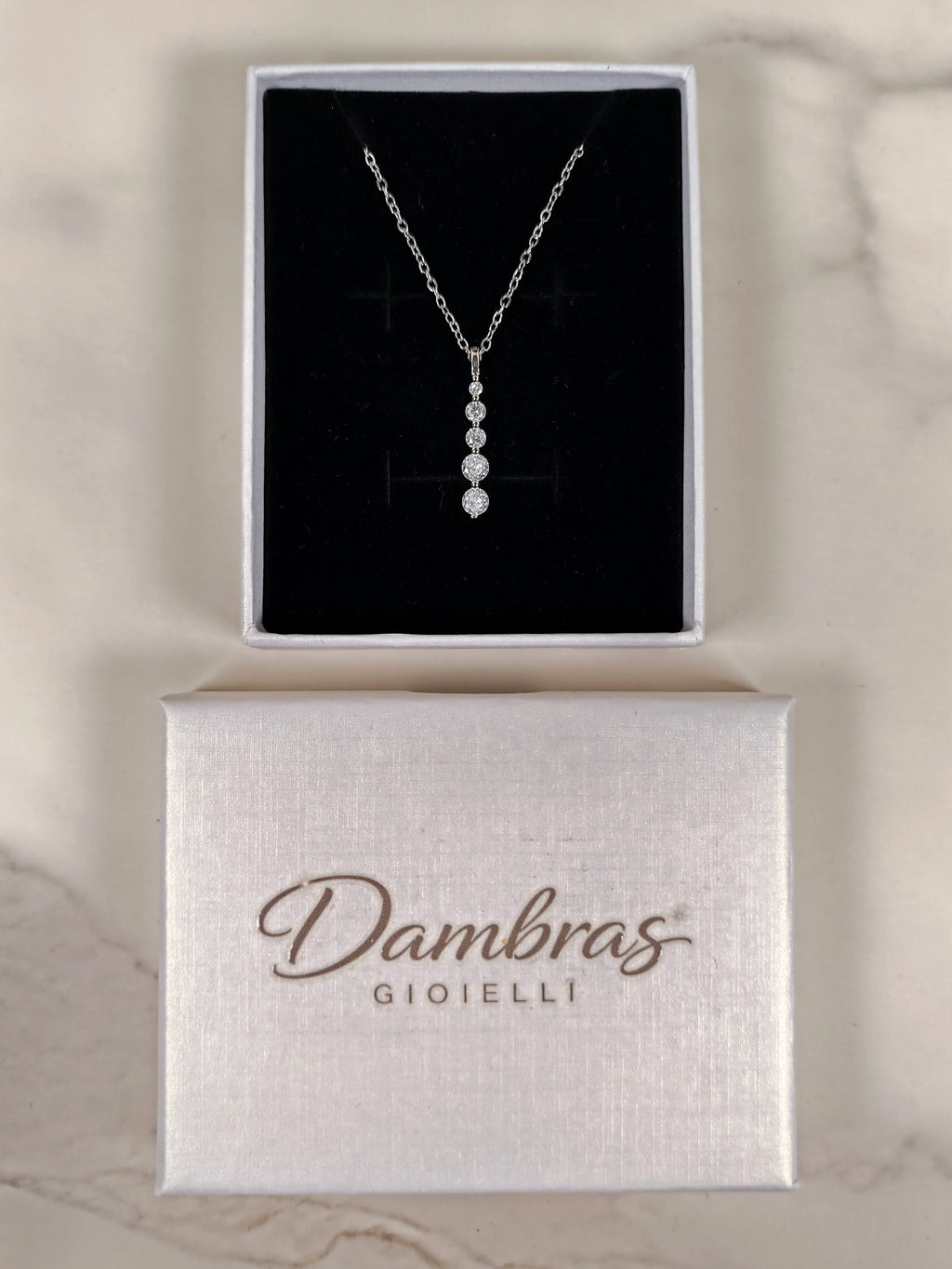 Collana  Filo di Zirconi Luminosi Dambras Gioielli