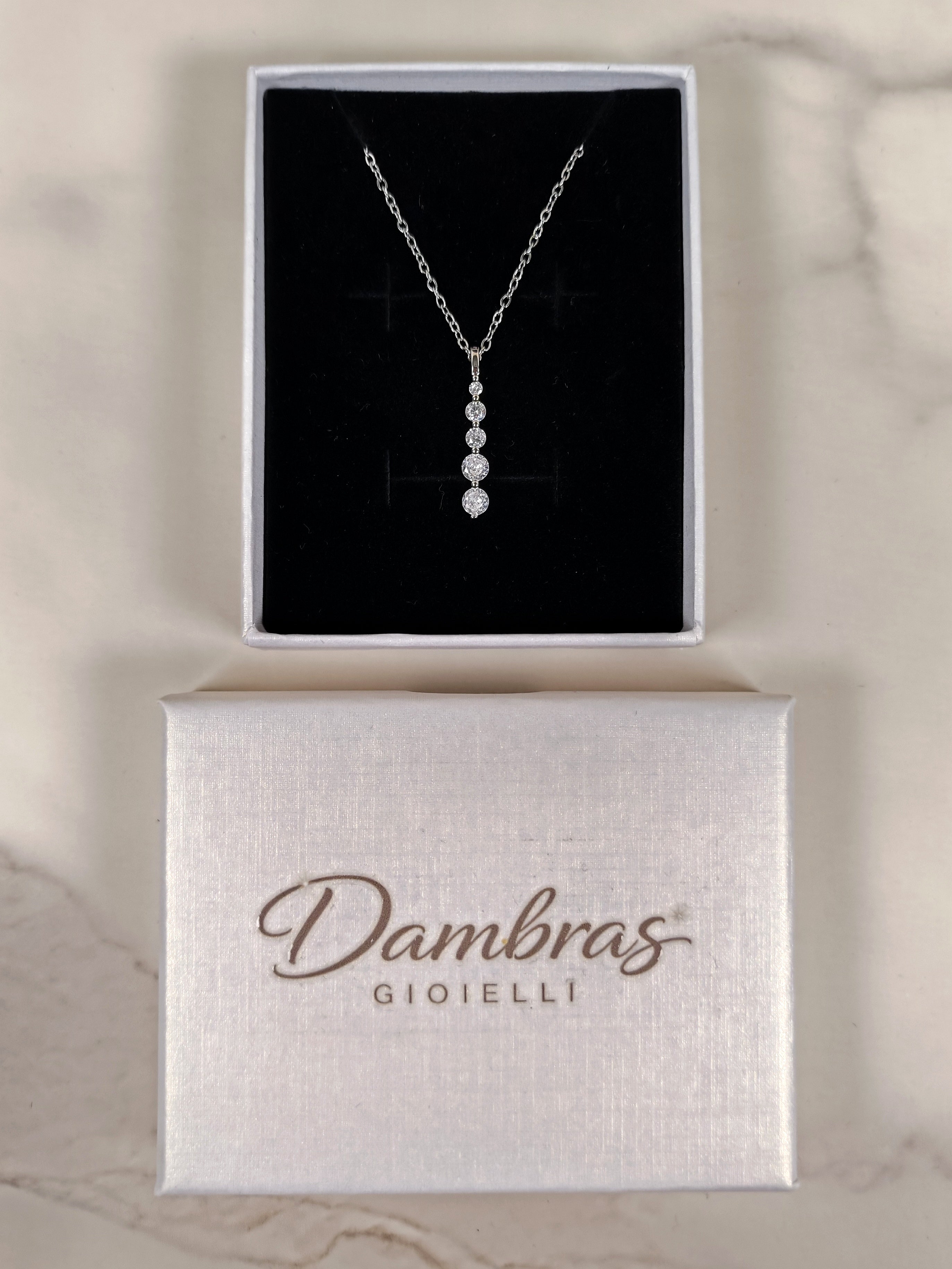 Collana  Filo di Zirconi Luminosi Dambras Gioielli