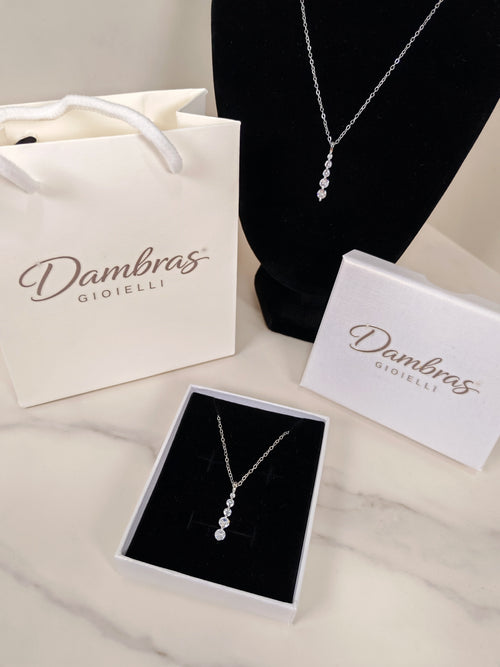 Collana  Filo di Zirconi Luminosi Dambras Gioielli