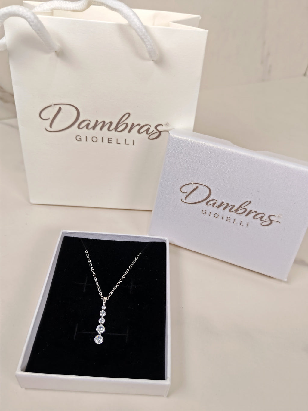 Collana  Filo di Zirconi Luminosi Dambras Gioielli