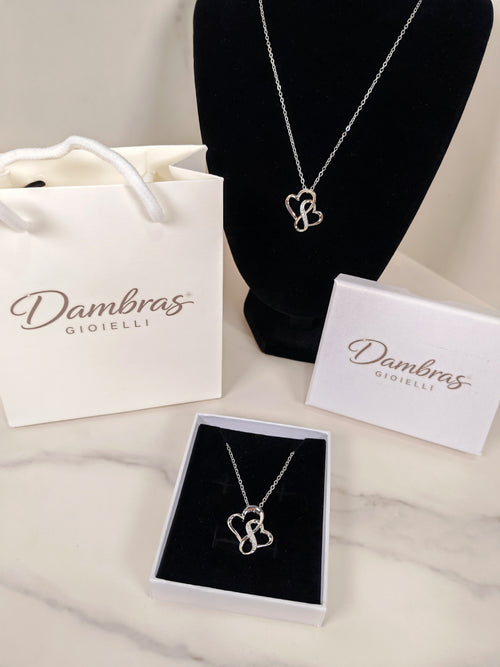 Collana con Ciondolo a Cuori Intrecciati - Luce e Amore