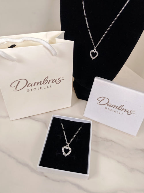 Collana con Ciondolo a Cuore Luminoso e Zirconi