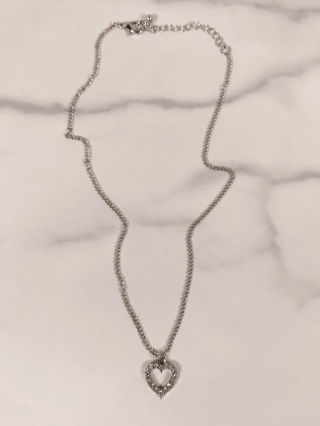 Collana con Ciondolo a Cuore Luminoso e Zirconi